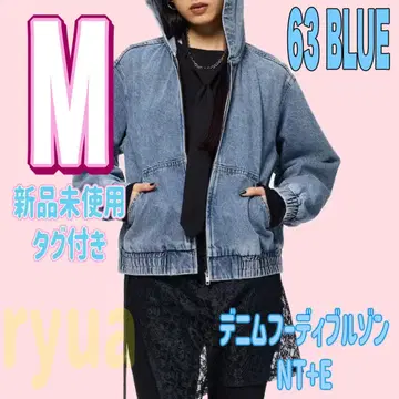 GU 데님 후디 블루종 블루 M 여성용