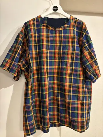 White Mountaineering 사이즈 2 체크 무늬 반팔 티셔츠