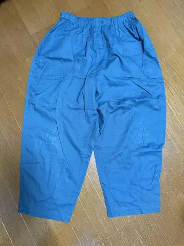 캐주얼 팬츠 사이즈 2 파랑 면마 혼방