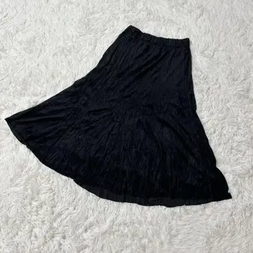 [ c5092 ] DONA 미디 스커트 플레어 블랙