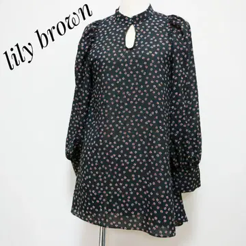 lily brown 릴리 브라운 튜닉 블라우스 꽃무늬 올 패턴