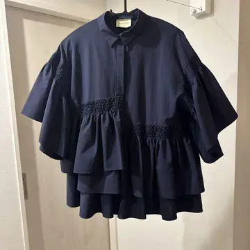 [새상품급] 유나이티드 애로우즈 블라우스 네이비