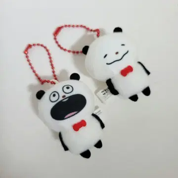 니시무라 유우지 쾌활한 판다 미니 봉제 인형 2개 마스코트 키링
