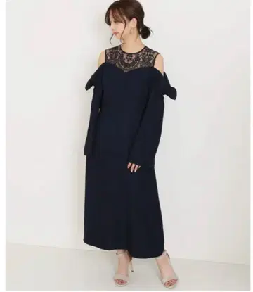 STAIR NOBLE 별주 원피스 네이비 결혼식