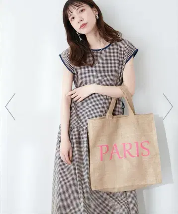 natural couture 드로스트 디자인 체크 무늬 원피스