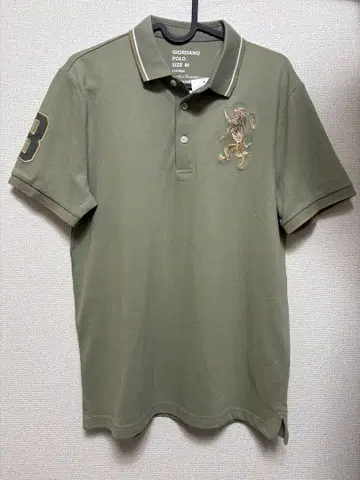GIORDANO 올리브 그린 피케 셔츠 M