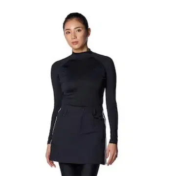 Under Armour 블랙 긴팔 골프 셔츠