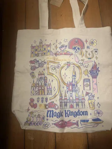 새상품 WDW 50주년 토트 매직킹덤 디즈니 스타벅스