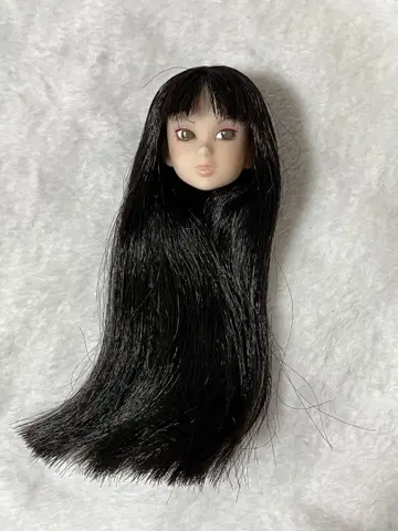 momoko 검은 머리 롱 헤어 헤드만