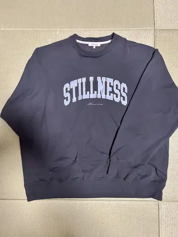 STILLNESS 크루넥 스웨트 셔츠 네이비