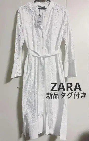 ZARA 미사용 새상품 / 화이트 레이스 롱 원피스