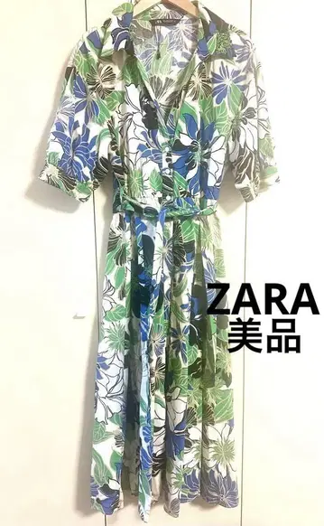 ZARA 새상품급 꽃무늬 반팔 원피스