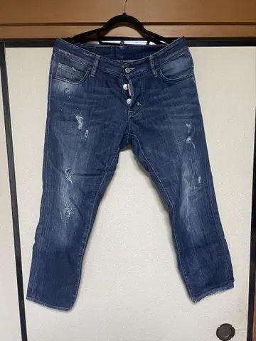 DSQUARED2 데미지 가공 블루 데님 46