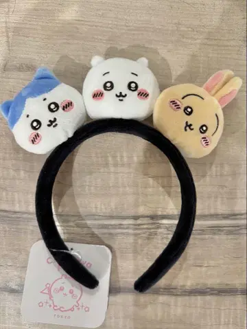 치이카와 파크 봉제 인형 머리띠 (치이카와, 하치와레, 토끼의 얼굴)