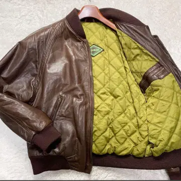 새상품급 2XL 상당 휴고보스 가죽 자켓 MA-1 블루종 램 가죽