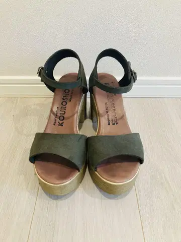 이탈리아제 가죽 샌들 스트랩 23.5~24.0cm