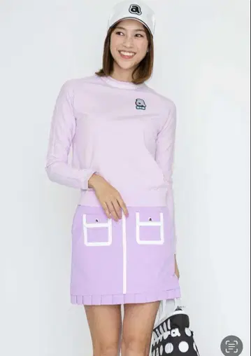아르치비오의 포켓 디자인 스커트 연보라색
