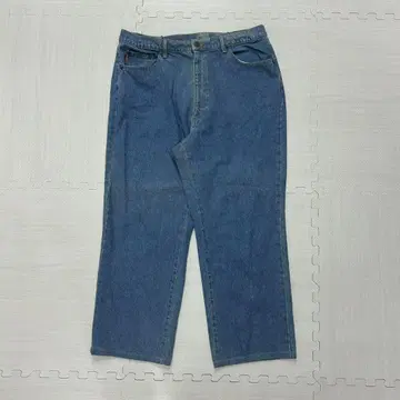 와이드 데님 팬츠 인디고 블루 스트릿 아메카지 봄 여름 빅 루즈핏