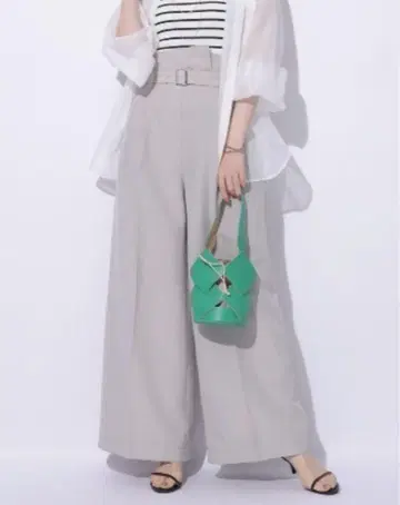 아푸와이저 리셰 아시메 허리 와이드 팬츠