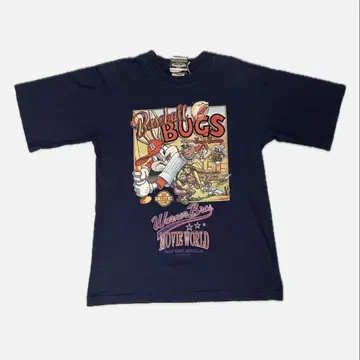 벅스 버니 야구 디자인 티셔츠 네이비 90년대 루니 튠즈