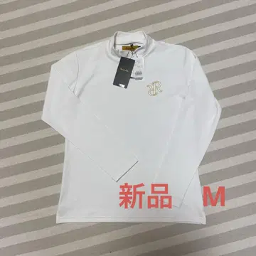 새상품 Resurrection 여성용 긴팔 모크넥 셔츠 M 화이트