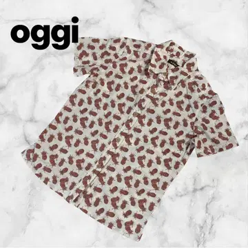 oggi 파인애플 패턴 올 패턴 일본제 반팔 패턴