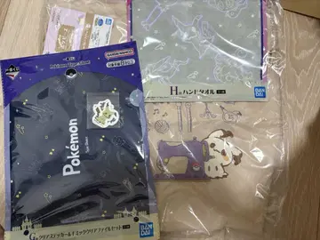 1번 복권 자수 토트백 포켓몬 클리어 파일 핸드 타월