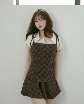 andmary Dafne 체크 셋업 정품