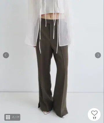 CODE A line zip trousers