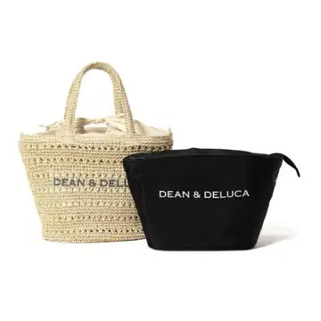 DEAN & DELUCA 빔즈 크로셰 M 내추럴 보냉 백 포함