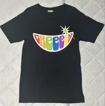 GReeeeN TOUR 2016 큐빅 반팔 프린트 티셔츠 블랙