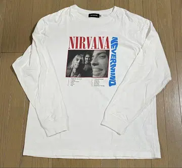 NIRVANA 롱 슬리브 티셔츠 롱 T