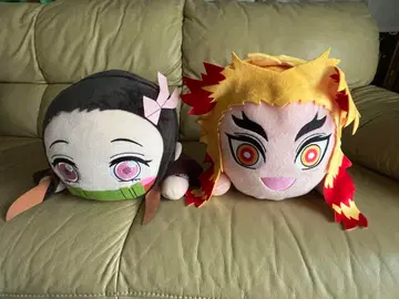 렌고쿠 쿄쥬로 카마도 네즈코 메가 점보 엎드린 봉제 인형 세트