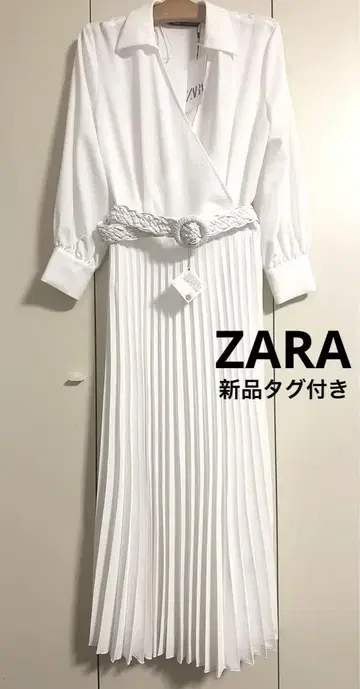 ZARA 미사용 새상품 / 카슈쿨 & 플리츠 스커트 롱 원피스