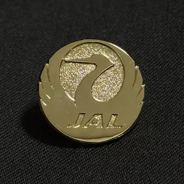 [단 1점] JAL 일본항공 학 마크 핀 배지 골드 컬러