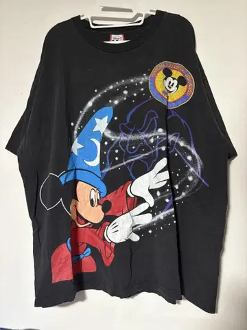 90년대 Disney 미키마우스 티셔츠 블랙