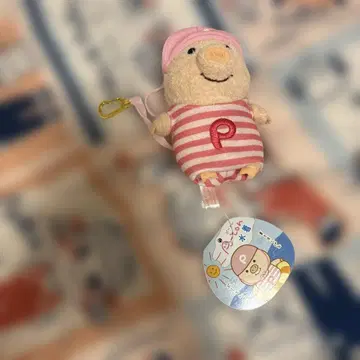 스트라이프 패턴 봉제인형 돼지 마더 목장