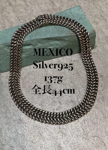 [A] MEXICO 925 / 137g 초와이드 더블 키헤이 체인 목걸이