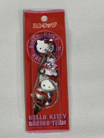 헬로키티 HELLO KITTY 레이싱팀 스트랩 초레어