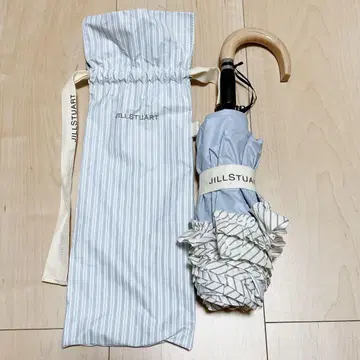 질스튜어트 양산 접이식 우산 블루 스트라이프 프릴