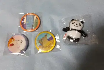 팬더 코팬더 체인징 캔뱃지 & 봉제인형 볼체인 세트
