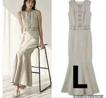 스나이델 SNIDEL 데님 머메이드 원피스 L 사이즈