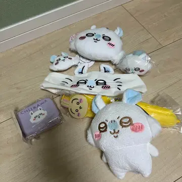 치이카와 모몽가 토끼 세트 봉제 인형 가마구치 파우치