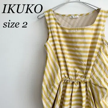 IKUKO 이쿠코 원피스 여성용 보더 슬리브리스 2