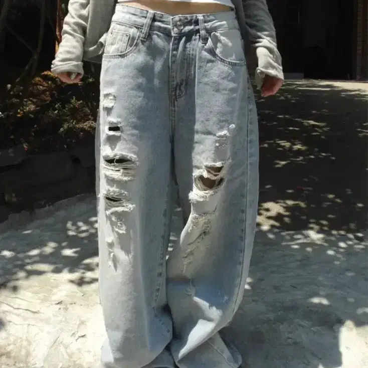 【MODIMOOD】SNAP TWO WAY WASHING DENIM PANTS Modimode Folder Hem Snap Two-Way Washing Denim Pants on