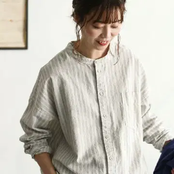 소울베리 [mimizuku 도방] 잔줄무늬 스트라이프 셔츠