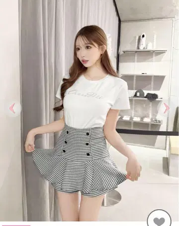 Cheri mi 더블 버튼 치마바지