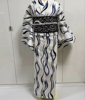 유카타 화이트, 네이비, 블랙 사이즈 M 유카타 단품 이벤트 불꽃놀이 M
