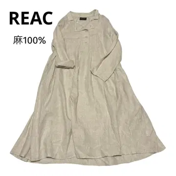REAC POTION No.18 린넨 마 100% 셔츠 원피스 M 상당