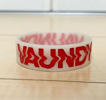 VAUNDY 러버 밴드 화이트/레드